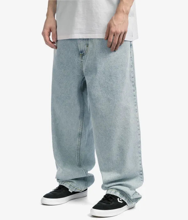 Baggy Jeans Herren - Bequeme Weite Passform Denim Hose-Hellblau-S-Luzern Mode