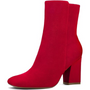 Damen Wildleder Stiefelette mit Blockabsatz für Herbst-Rot-36-Luzern Mode