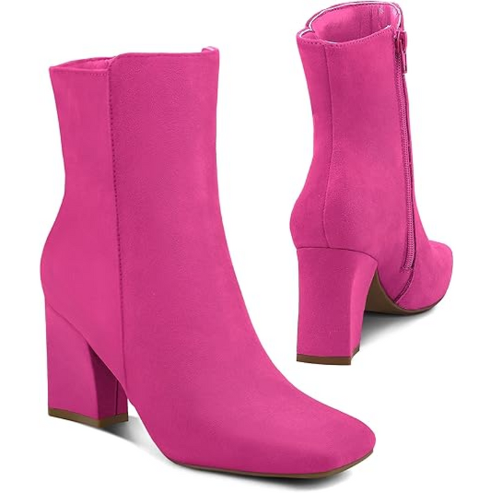 Damen Wildleder Stiefelette mit Blockabsatz für Herbst-Luzern Mode
