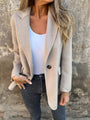 Eleganter Damenblazer für Business und Freizeit Outfits-Apricot-S-Luzern Mode