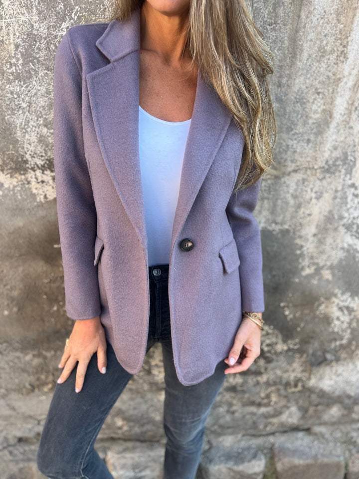 Eleganter Damenblazer für Business und Freizeit Outfits-Lila-S-Luzern Mode