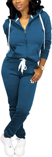 Damen Jogginganzug Kapuzenpullover Set Freizeitanzug-Luzern Mode
