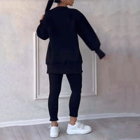 Damen Sweatshirt und Leggings Set - Bequemes Freizeitoutfit-Luzern Mode
