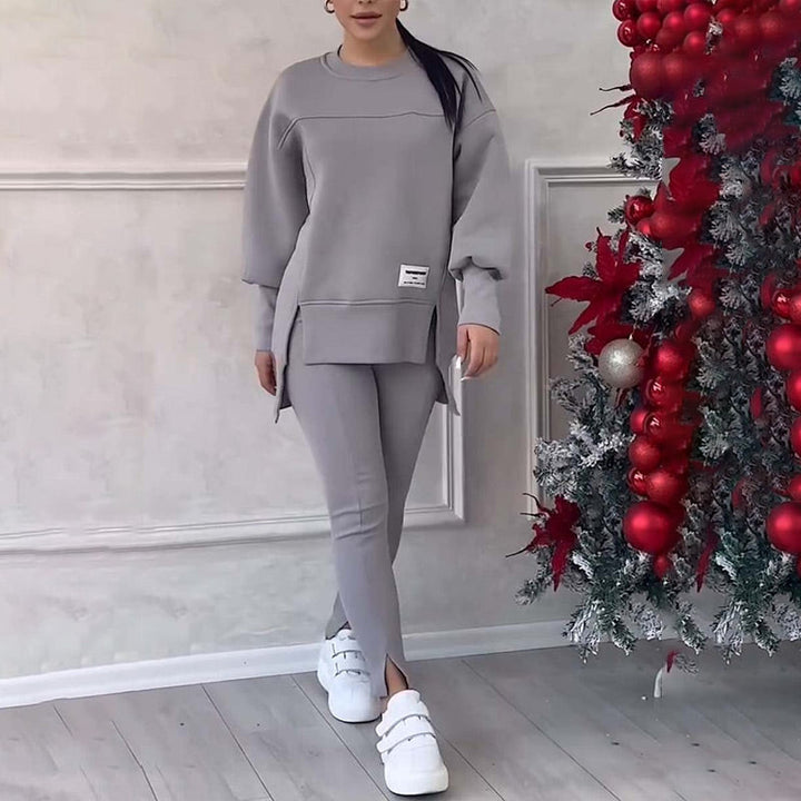 Damen Sweatshirt und Leggings Set - Bequemes Freizeitoutfit-Luzern Mode