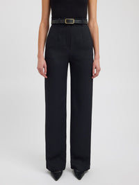 Ärmelloser Damen-Jumpsuit mit Gürtel und weitem Bein-Schwarz-XS-Luzern Mode