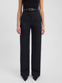 Ärmelloser Damen-Jumpsuit mit Gürtel und weitem Bein-Schwarz-XS-Luzern Mode
