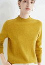 Damen Kaschmirpullover - Weicher Strickpullover Elegant-Gelb-M-Luzern Mode