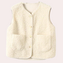 Herren Schafwollweste mit Knöpfen - Wintermode Bestseller-Beige-XS-Luzern Mode