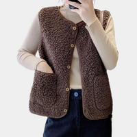 Herren Schafwollweste mit Knöpfen - Wintermode Bestseller-Luzern Mode