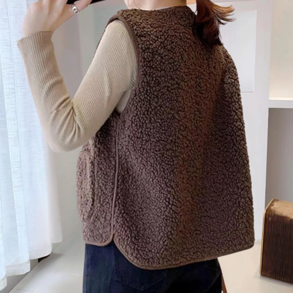 Herren Schafwollweste mit Knöpfen - Wintermode Bestseller-Luzern Mode