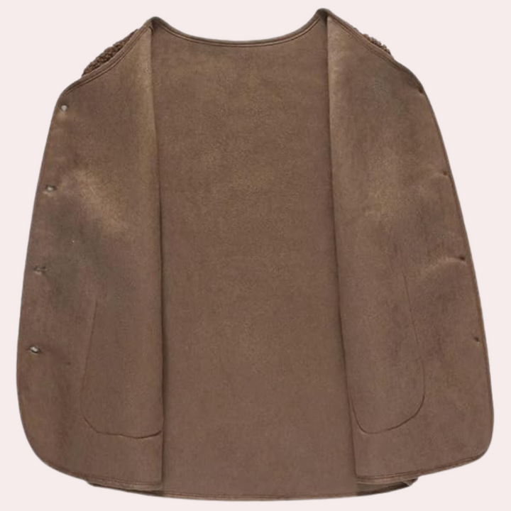 Herren Schafwollweste mit Knöpfen - Wintermode Bestseller-Luzern Mode