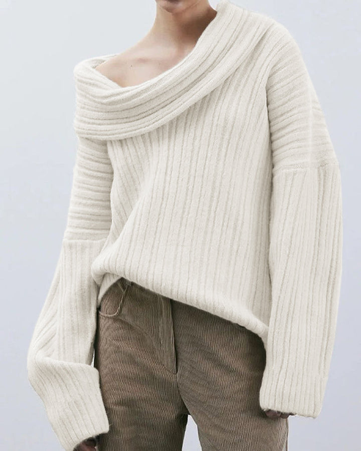 Damen Off-Shoulder Strickpullover für Herbst/Winter-Luzern Mode