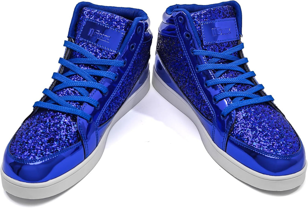 Damen Sneaker High Top Glitzer Freizeitschuhe Modisch-Luzern Mode