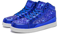 Damen Sneaker High Top Glitzer Freizeitschuhe Modisch-Luzern Mode
