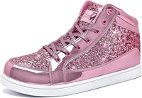 Damen Sneaker High Top Glitzer Freizeitschuhe Modisch-Luzern Mode