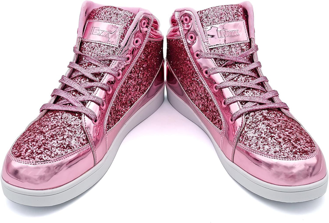 Damen Sneaker High Top Glitzer Freizeitschuhe Modisch-Luzern Mode