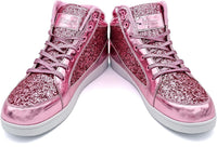 Damen Sneaker High Top Glitzer Freizeitschuhe Modisch-Luzern Mode