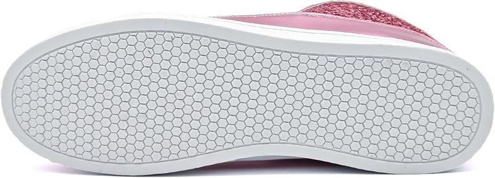 Damen Sneaker High Top Glitzer Freizeitschuhe Modisch-Luzern Mode