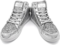 Damen Sneaker High Top Glitzer Freizeitschuhe Modisch-Luzern Mode