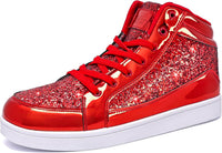 Damen Sneaker High Top Glitzer Freizeitschuhe Modisch-Luzern Mode