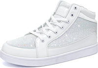 Damen Sneaker High Top Glitzer Freizeitschuhe Modisch-Luzern Mode