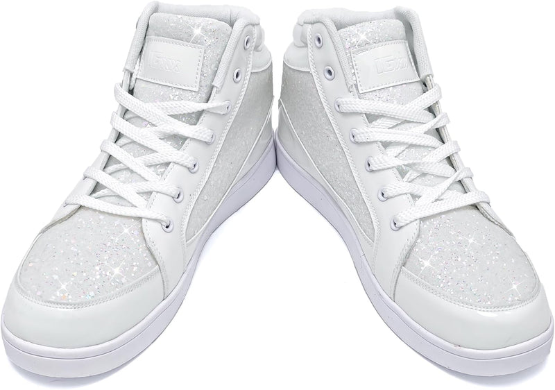 Damen Sneaker High Top Glitzer Freizeitschuhe Modisch-Luzern Mode