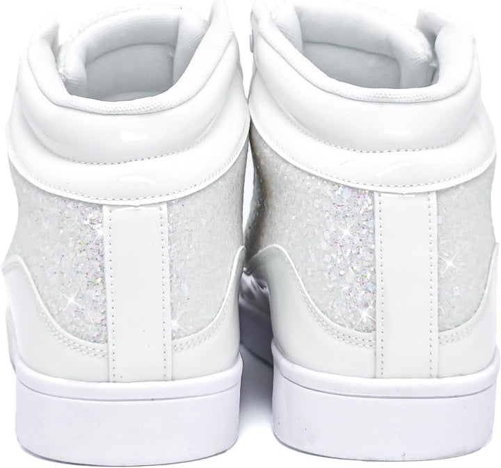 Damen Sneaker High Top Glitzer Freizeitschuhe Modisch-Luzern Mode
