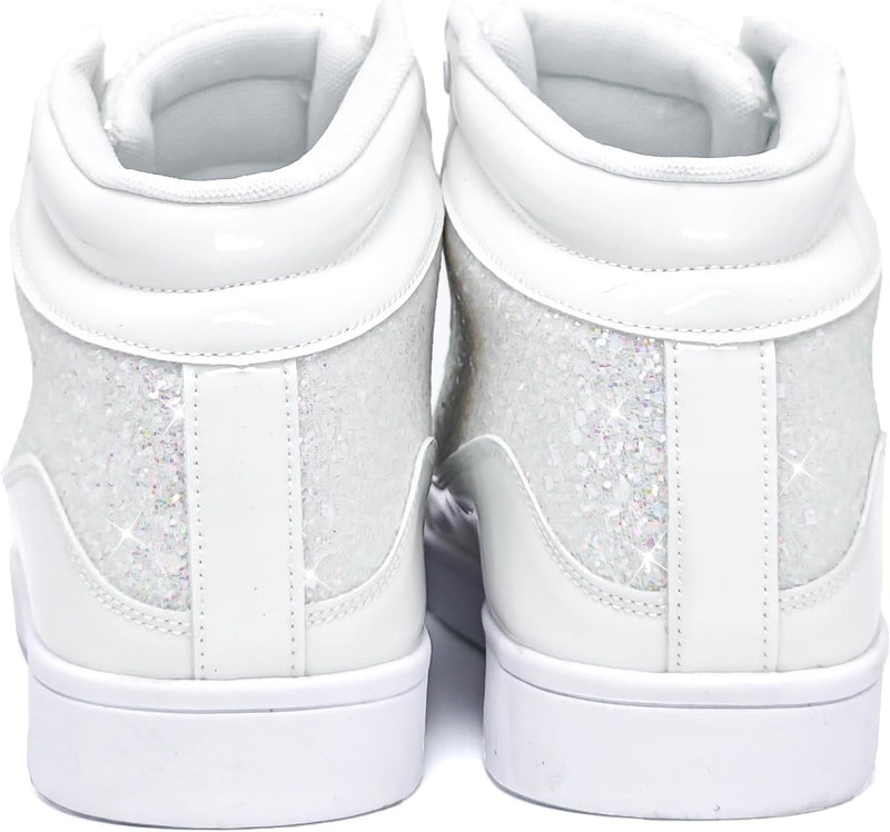 Damen Sneaker High Top Glitzer Freizeitschuhe Modisch-Luzern Mode