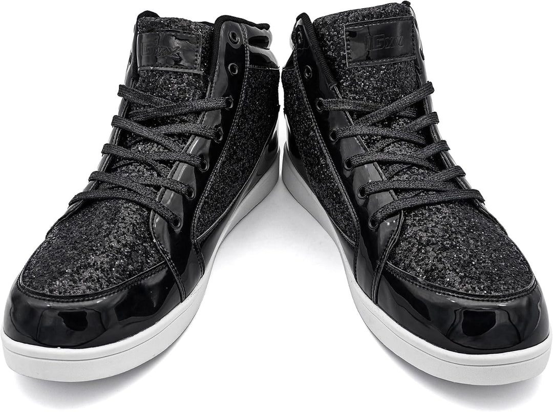 Damen Sneaker High Top Glitzer Freizeitschuhe Modisch-Luzern Mode