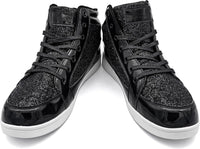 Damen Sneaker High Top Glitzer Freizeitschuhe Modisch-Luzern Mode