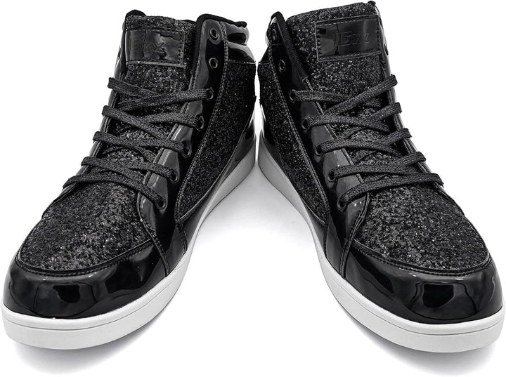 Damen Sneaker High Top Glitzer Freizeitschuhe Modisch-Luzern Mode