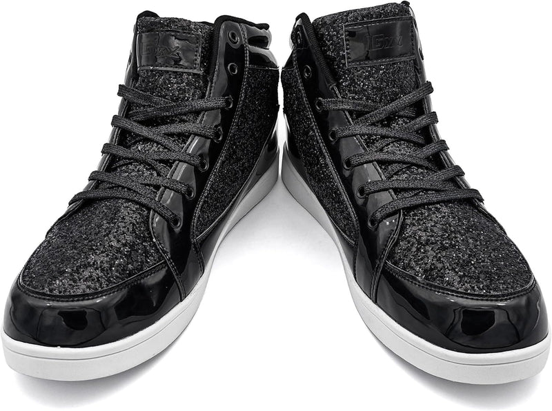 Damen Sneaker High Top Glitzer Freizeitschuhe Modisch-Luzern Mode