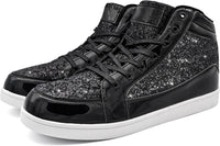 Damen Sneaker High Top Glitzer Freizeitschuhe Modisch-Luzern Mode