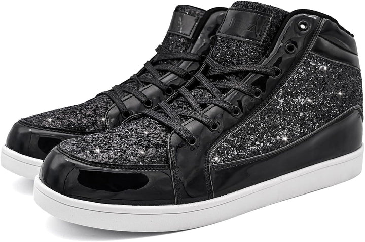 Damen Sneaker High Top Glitzer Freizeitschuhe Modisch-Luzern Mode