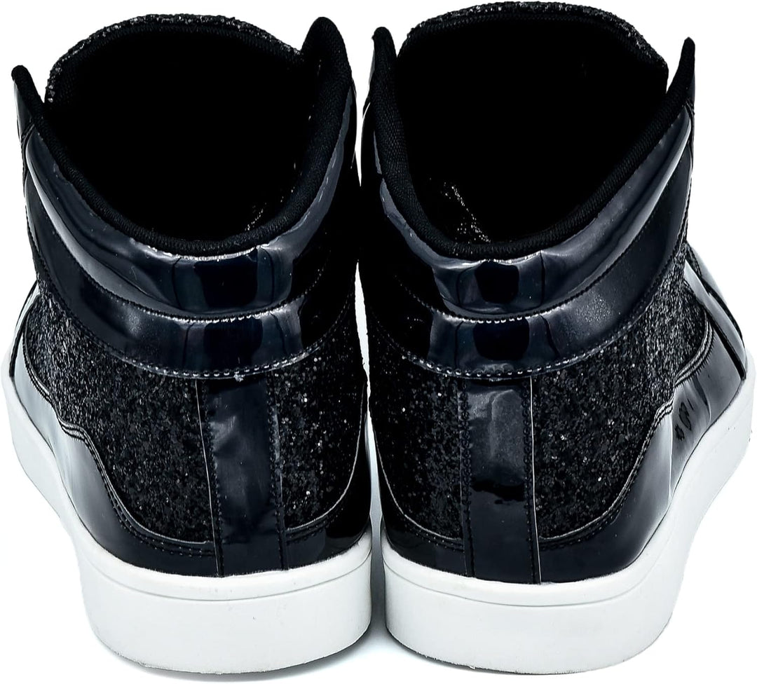 Damen Sneaker High Top Glitzer Freizeitschuhe Modisch-Luzern Mode