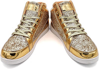 Damen Sneaker High Top Glitzer Freizeitschuhe Modisch-Luzern Mode