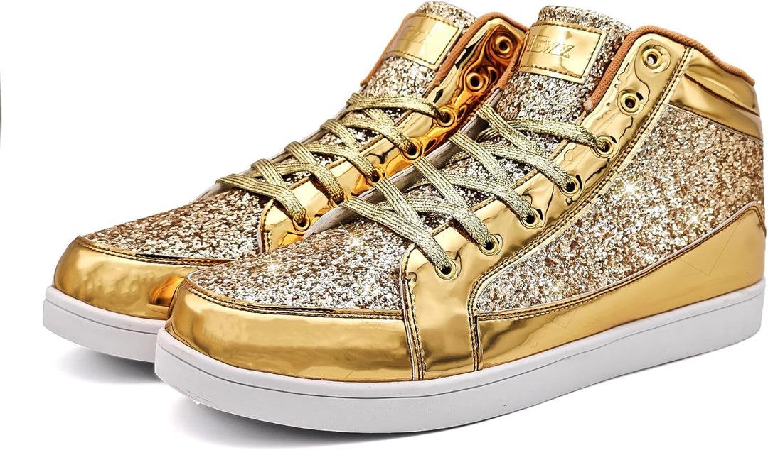 Damen Sneaker High Top Glitzer Freizeitschuhe Modisch-Luzern Mode