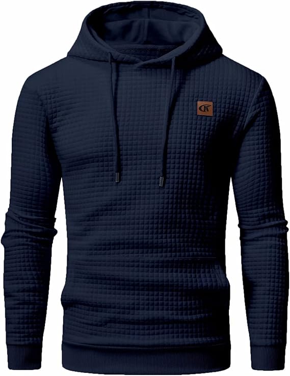 Herren Kapuzenpullover mit Steppmuster - Bequem & Stilvoll-Dunkelblau-S-Luzern Mode