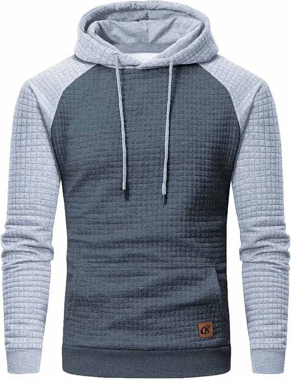 Herren Kapuzenpullover mit Steppmuster - Bequem & Stilvoll-Grau Hellgrau-S-Luzern Mode