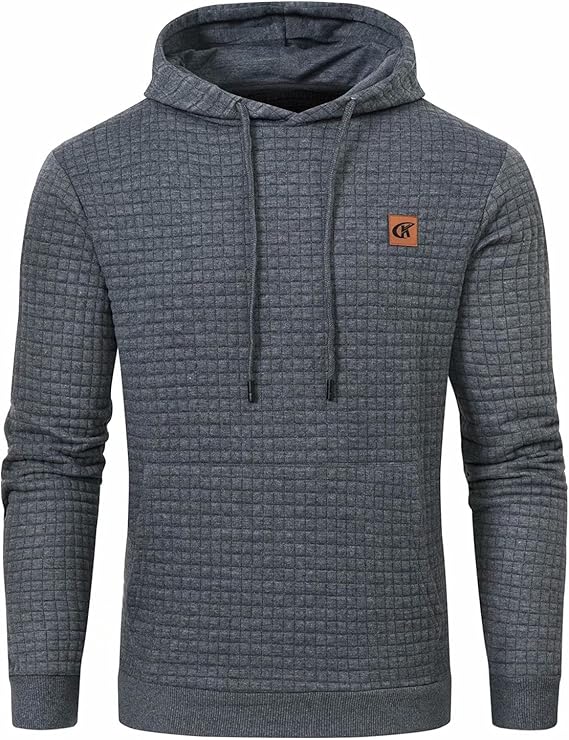 Herren Kapuzenpullover mit Steppmuster - Bequem & Stilvoll-Grau-S-Luzern Mode