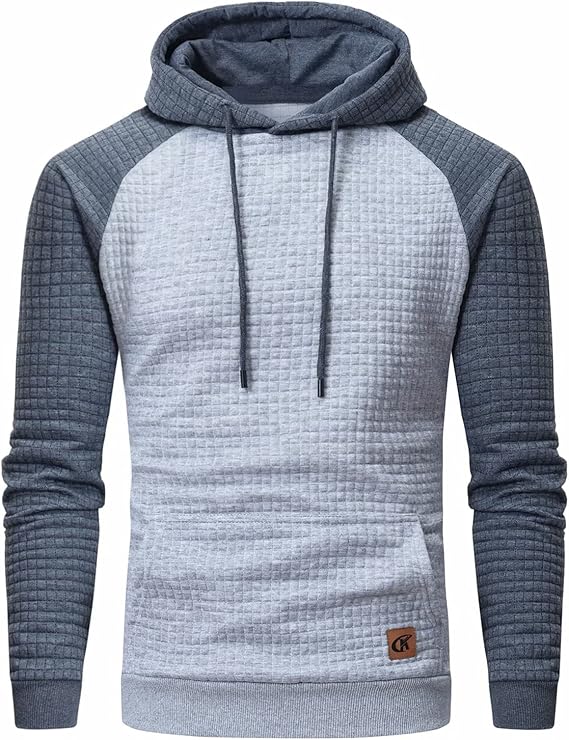 Herren Kapuzenpullover mit Steppmuster - Bequem & Stilvoll-Hellgrau Grau-S-Luzern Mode