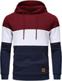 Herren Kapuzenpullover mit Steppmuster - Bequem & Stilvoll-Rot Weiß Blau-S-Luzern Mode