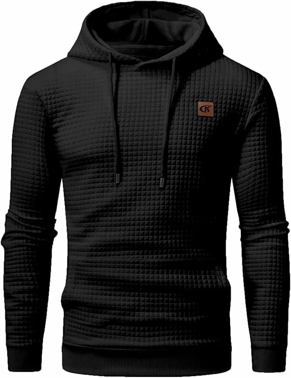 Herren Kapuzenpullover mit Steppmuster - Bequem & Stilvoll-Schwarz-S-Luzern Mode