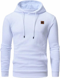 Herren Kapuzenpullover mit Steppmuster - Bequem & Stilvoll-Weiß-S-Luzern Mode