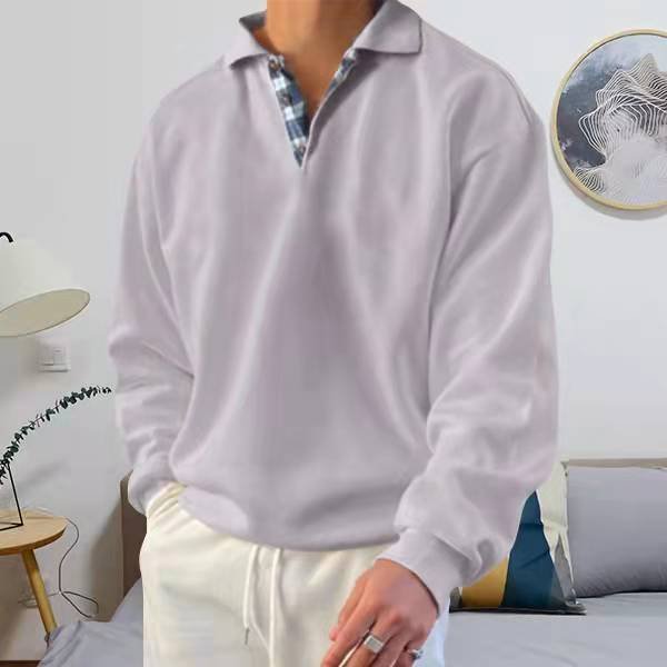 Herren Langarm Poloshirt Set - Bequem und Stilvoll-Grau-S-Luzern Mode