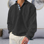 Herren Langarm Poloshirt mit Karomuster Kragen Design-Schwarz-S-Luzern Mode