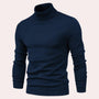 Herren Rollkragenpullover aus Baumwolle – Stilvoll & Warm-Dunkelblau-S-Luzern Mode