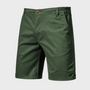 Herren Shorts | Baumwolle | Einfarbig | Lockere Passform | Taschen-Grün-XS-Luzern Mode