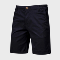 Herren Shorts | Baumwolle | Einfarbig | Lockere Passform | Taschen-Schwarz-XS-Luzern Mode