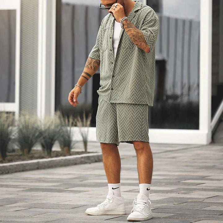 Herren Sommer Kurzarm Set - Bequemes Freizeit Outfit-Luzern Mode